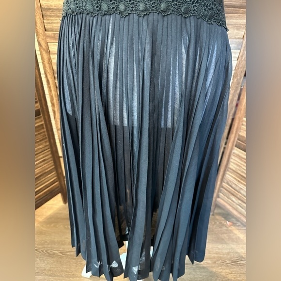 Vintage VTG 50s 1950s Black Eyelet Lace Boat Neck Sleeveless Party Dress - Picture 4 of 11